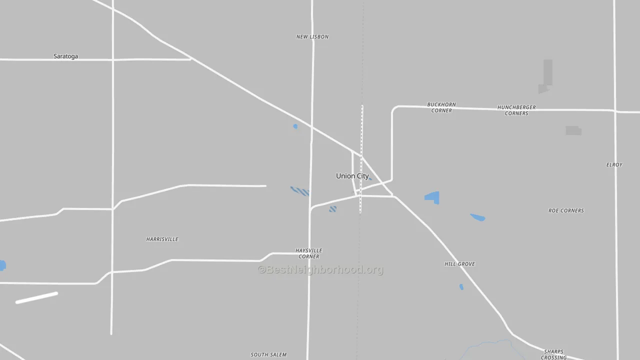 Transit Grade map of Union City, IN