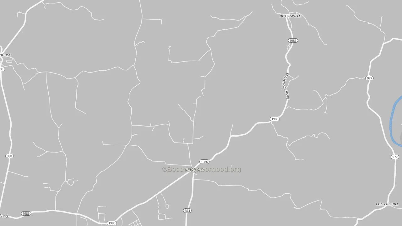 Transit Grade map of Union City, KY