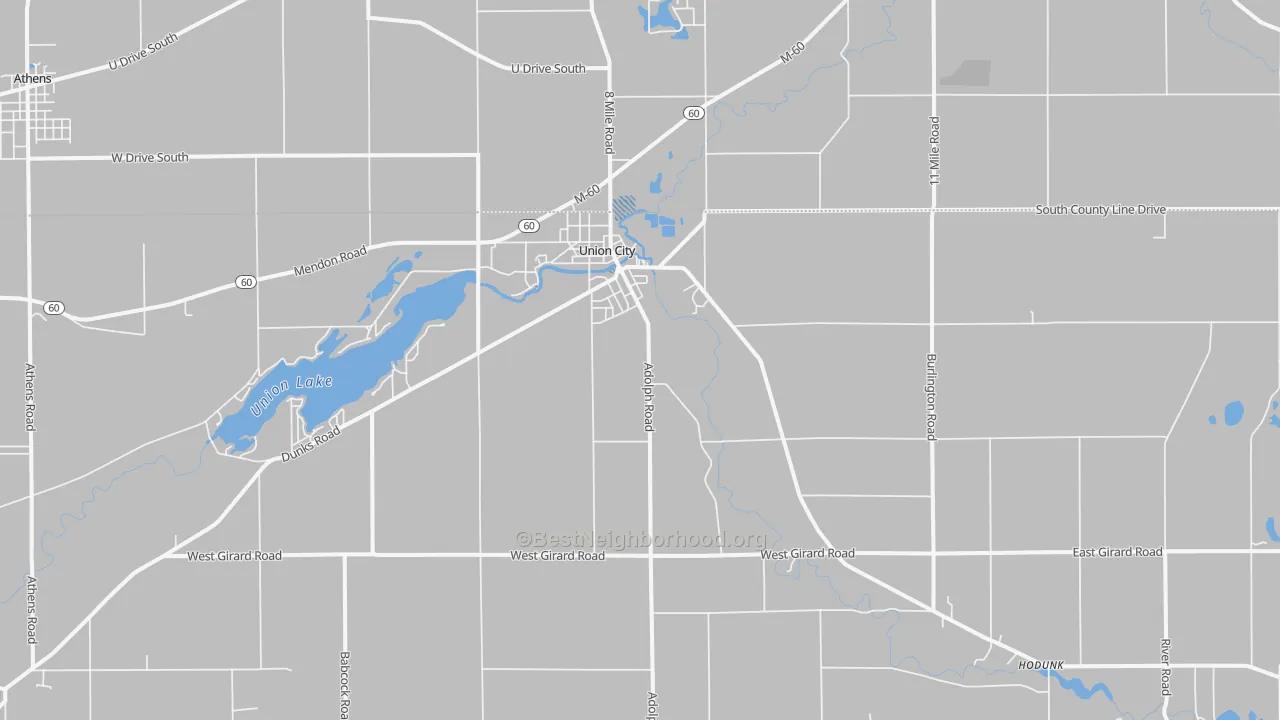 Transit Grade map of Union City, MI