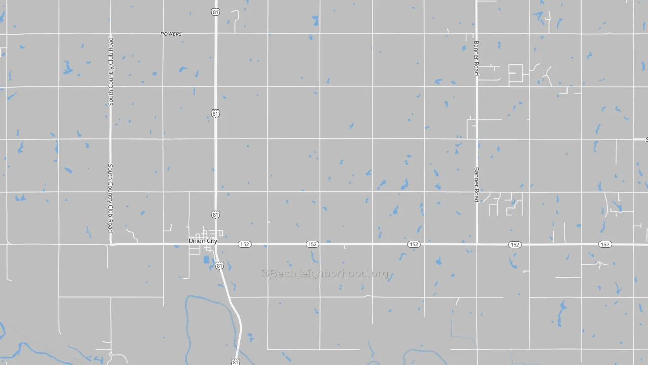 Transit Grade map of Union City, OK