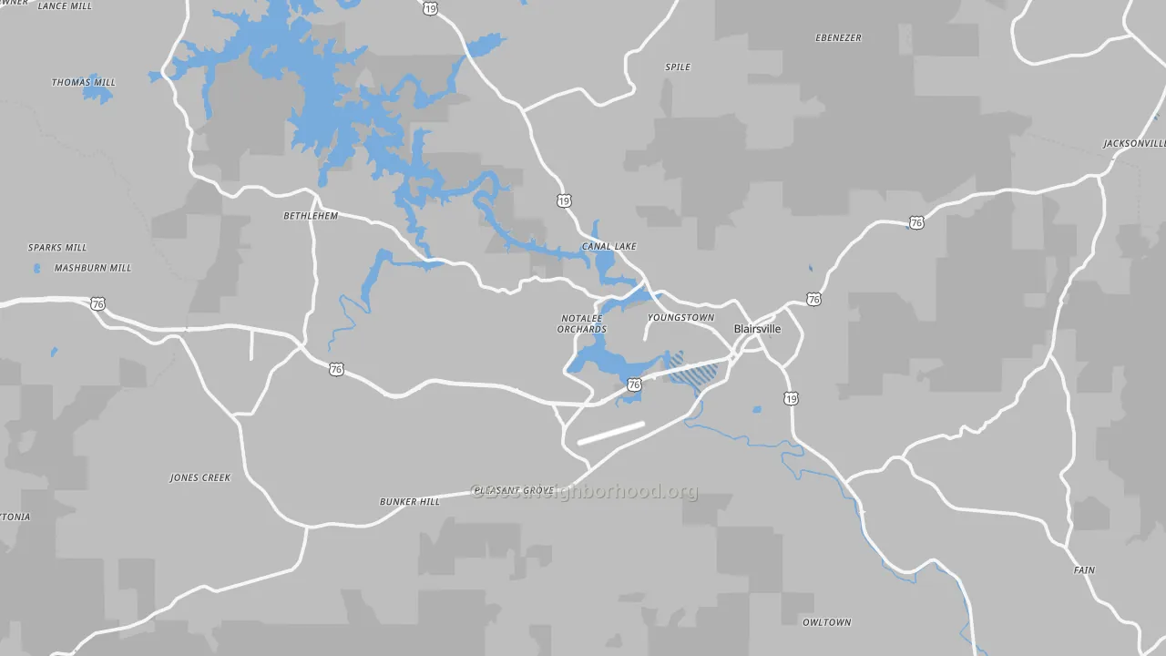 Transit Grade map of Union County, GA