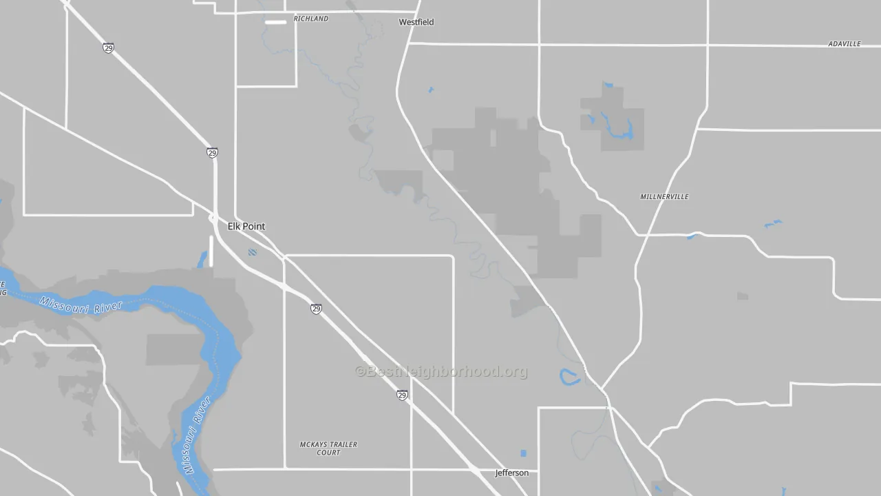 Transit Grade map of Union County, SD