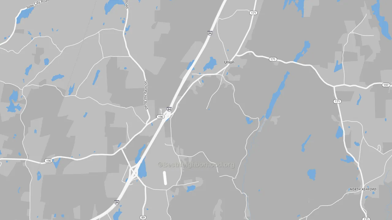 Transit Grade map of Union, CT