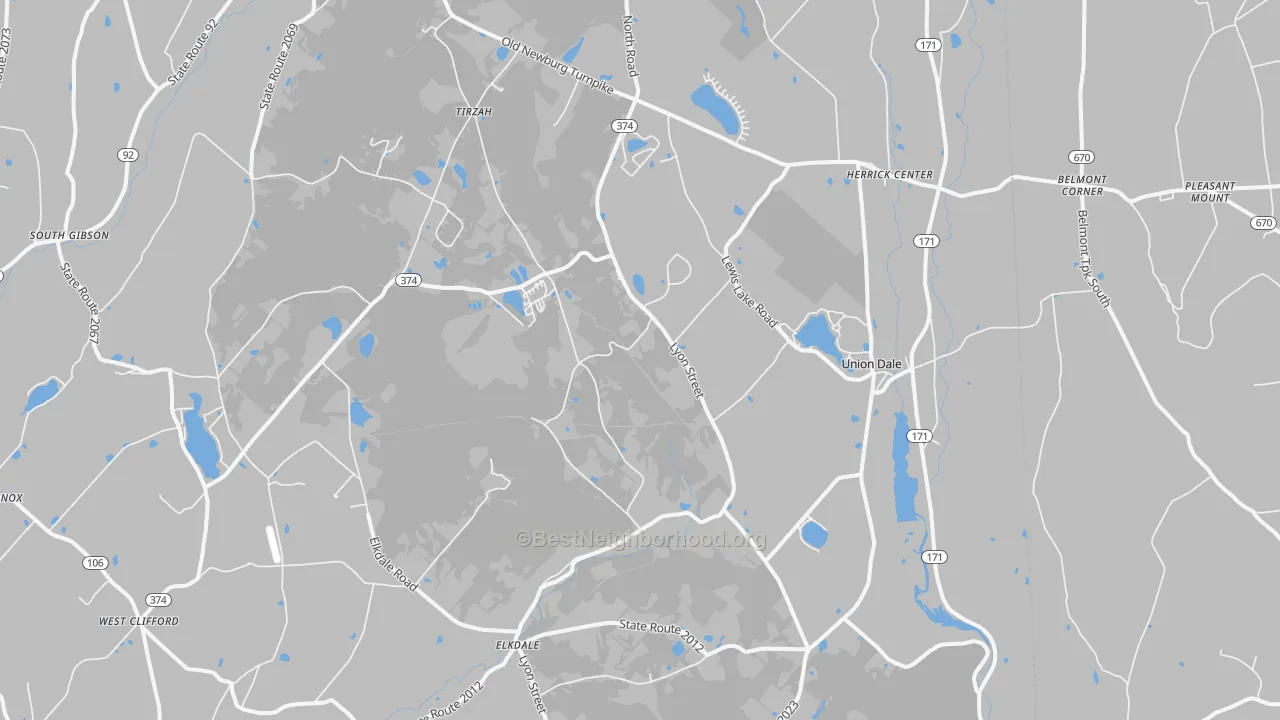 Transit Grade map of Union Dale, PA