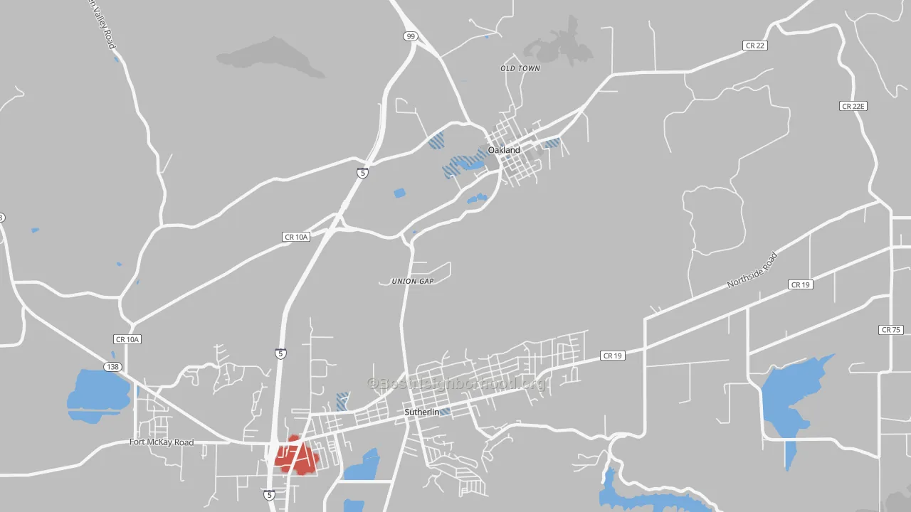 Transit Grade map of Union Gap, OR