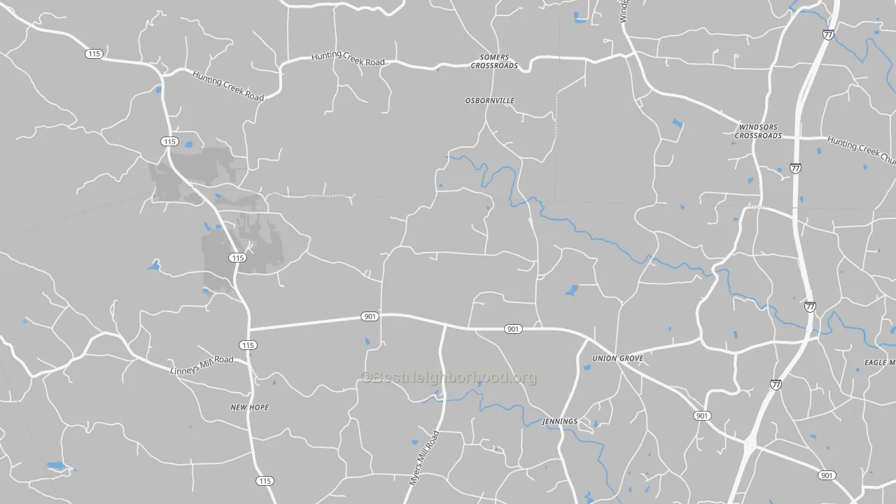 Transit Grade map of Union Grove, NC