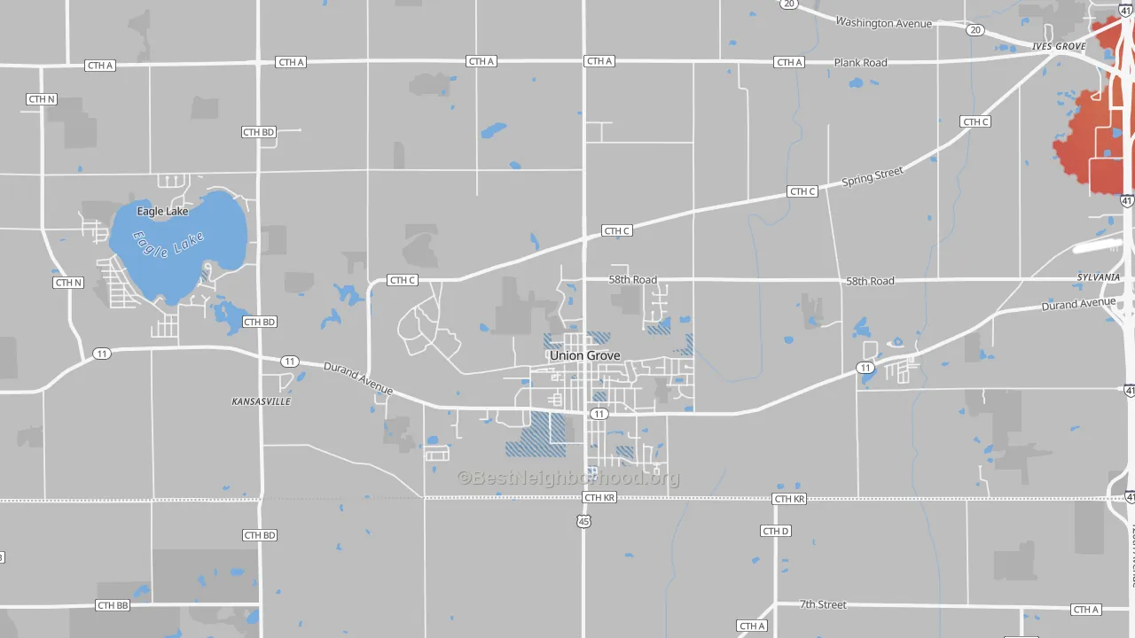 Transit Grade map of Union Grove, WI