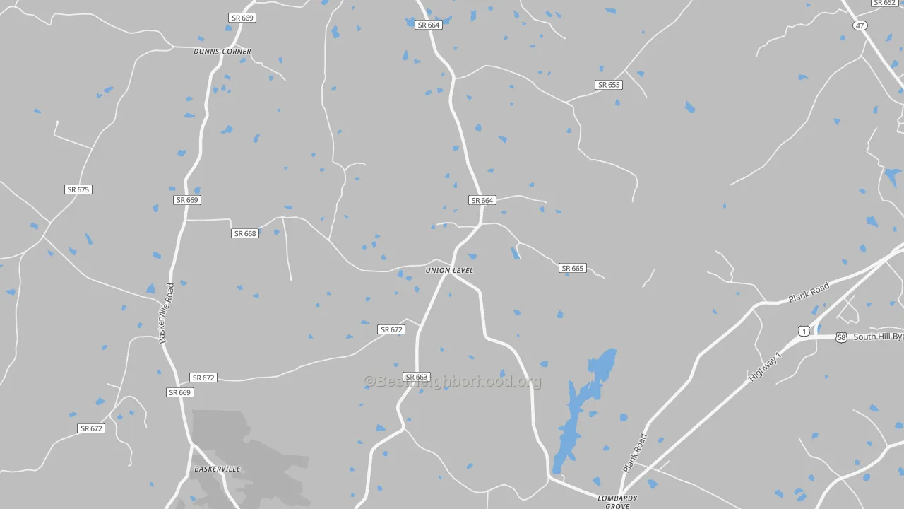 Transit Grade map of Union Level, VA