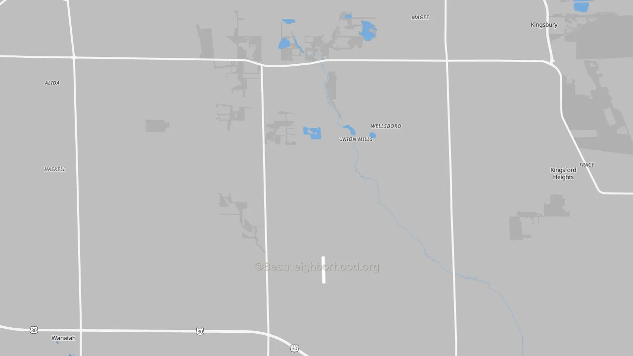 Transit Grade map of Union Mills, IN