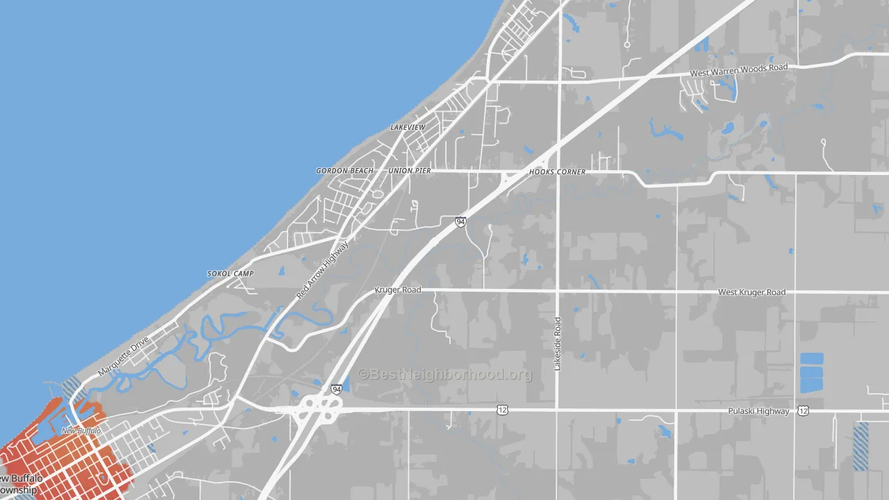 Transit Grade map of Union Pier, MI