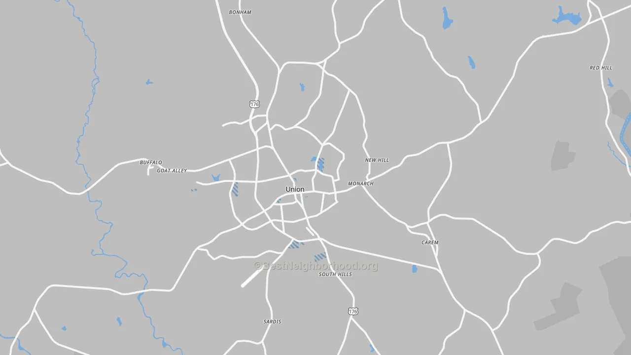 Transit Grade map of Union, SC