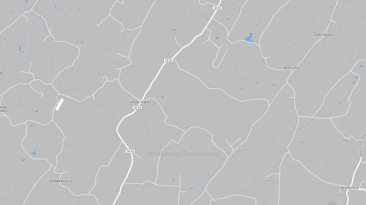 Transit Grade map of Union Temple, TN