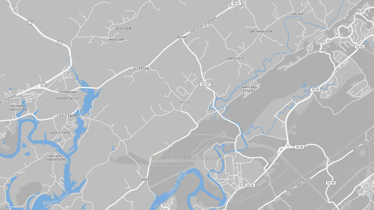 Transit Grade map of Union, TN