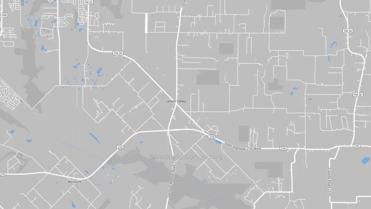 Transit Grade map of Union Valley, TX