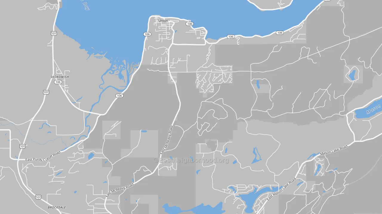 Transit Grade map of Union, WA