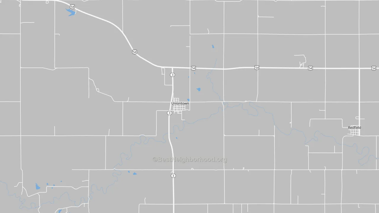 Transit Grade map of Uniontown, KS