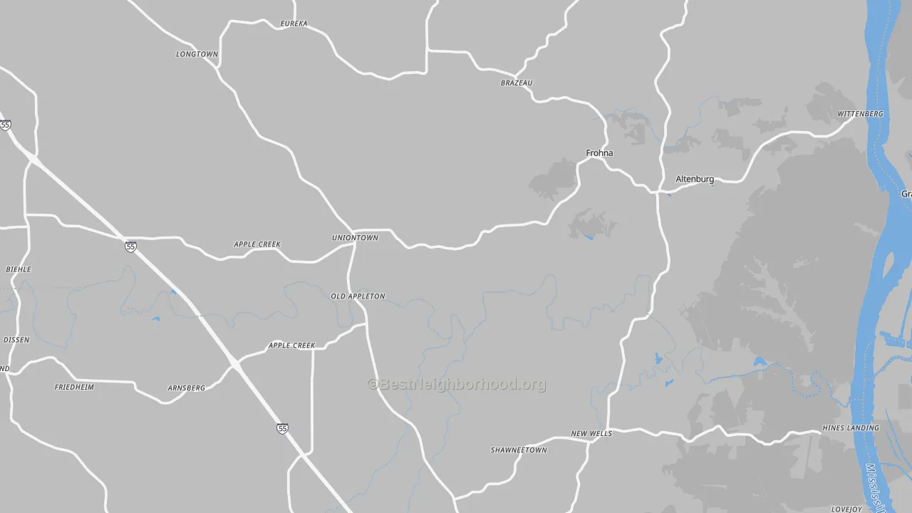 Transit Grade map of Uniontown, MO