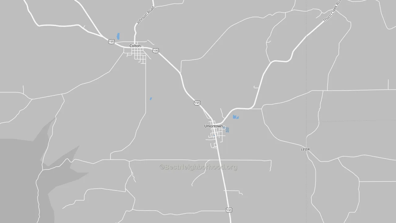 Transit Grade map of Uniontown, WA