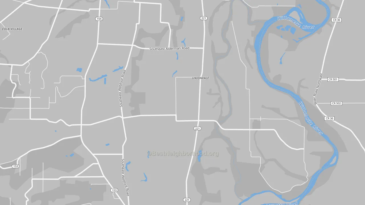 Transit Grade map of Unionvale, OR