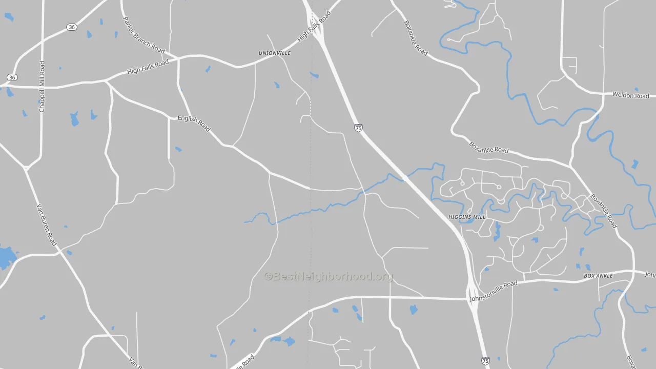 Transit Grade map of Unionville, GA
