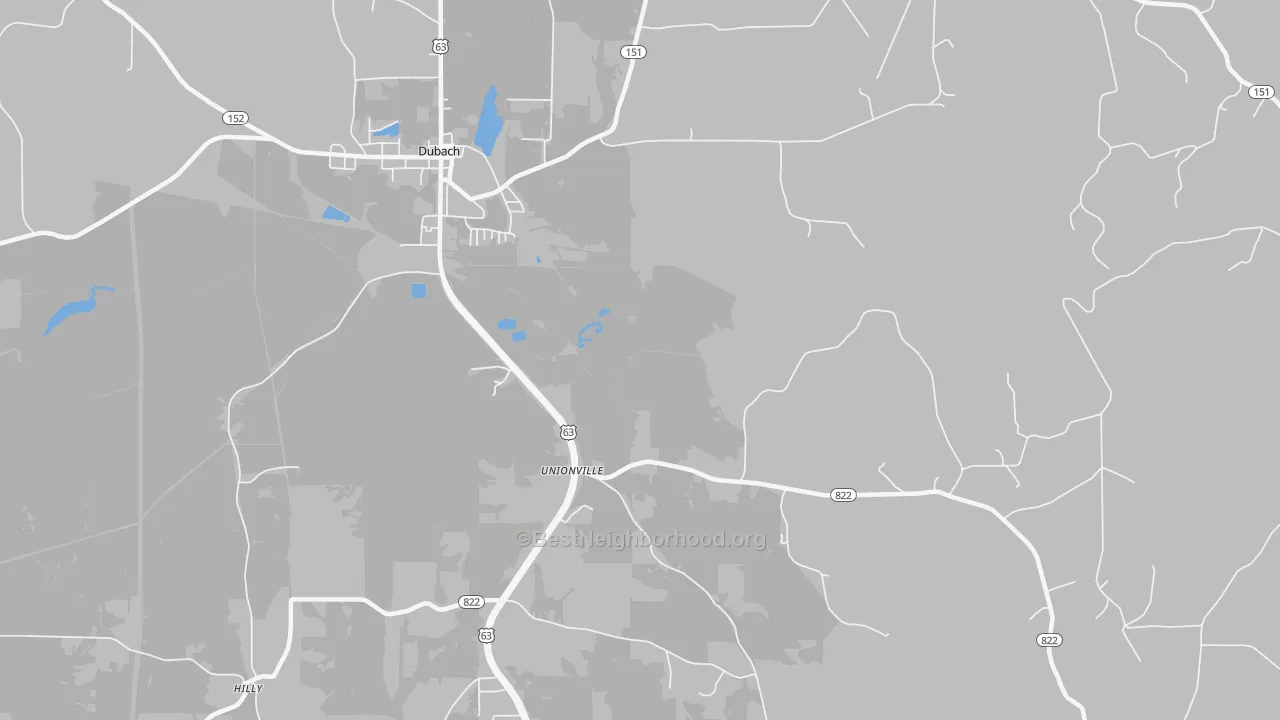 Transit Grade map of Unionville, LA