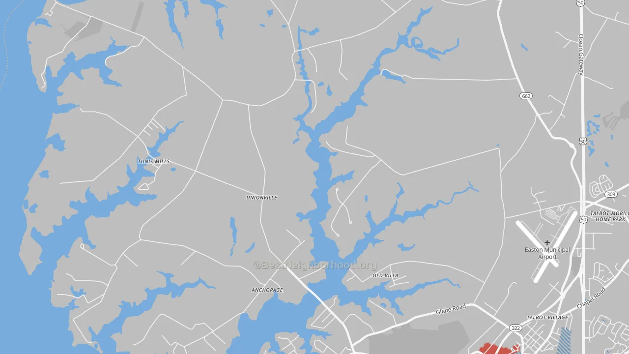 Transit Grade map of Unionville, MD