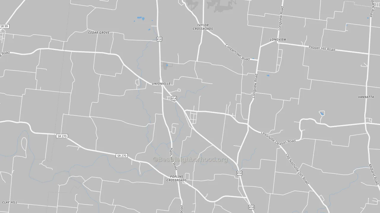 Transit Grade map of Unionville, TN