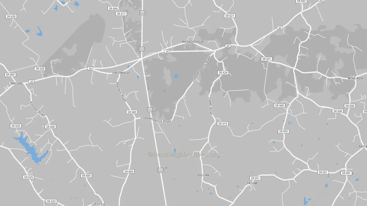 Transit Grade map of Unionville, VA