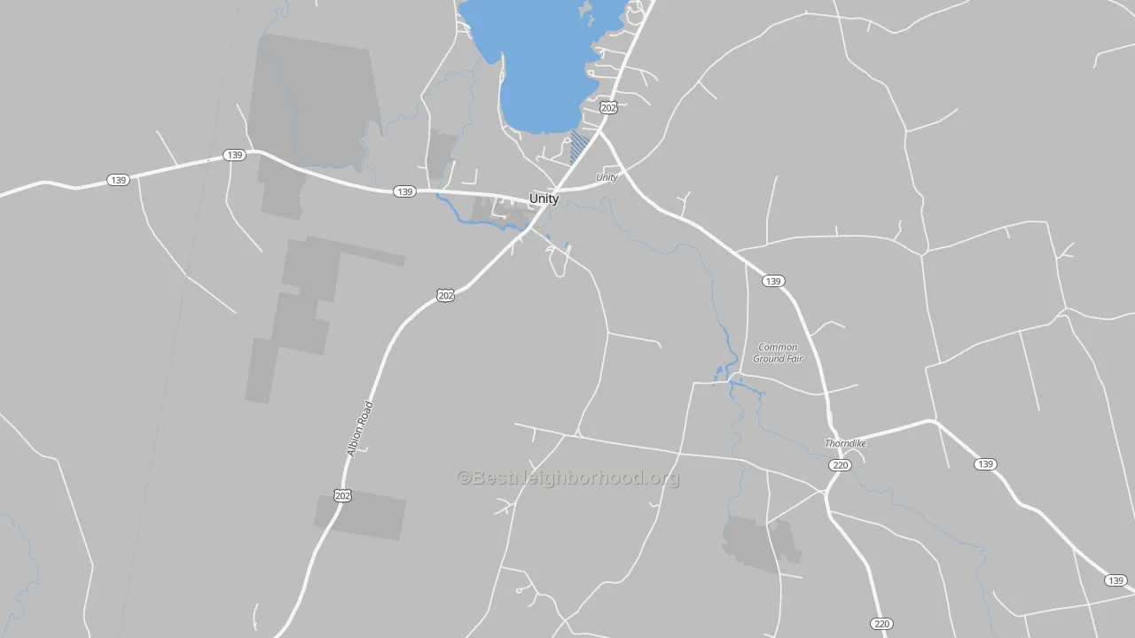 Transit Grade map of Unity, ME