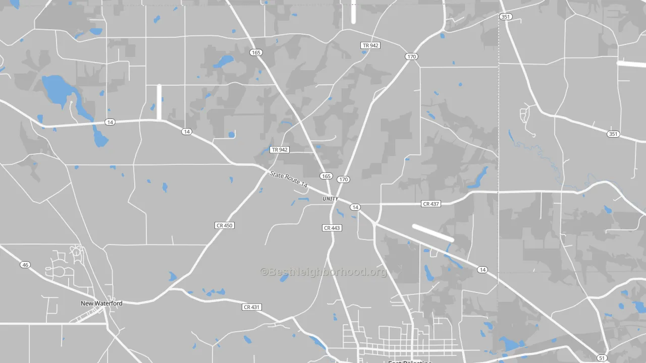 Transit Grade map of Unity, OH