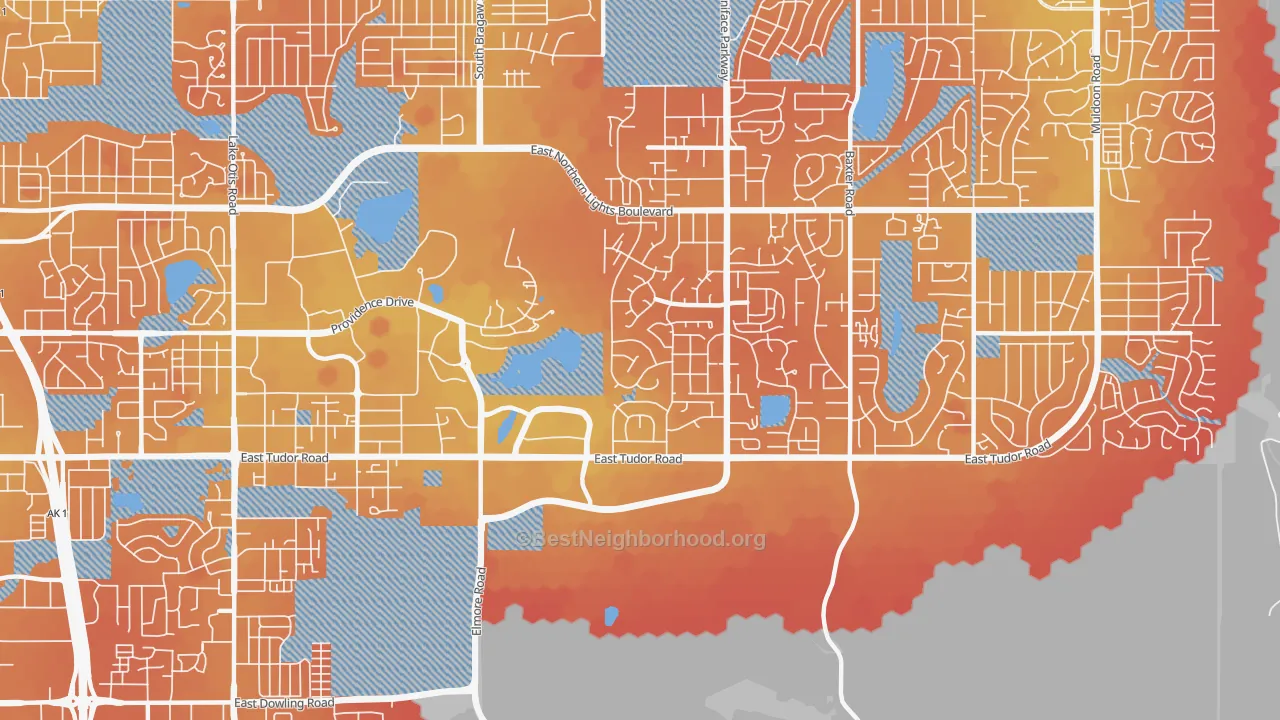 Transit Grade map of University Area, Anchorage, AK