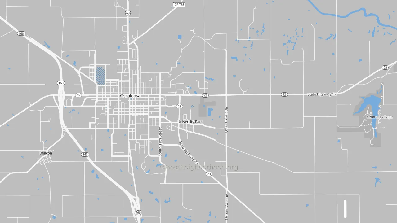 Transit Grade map of University Park, IA