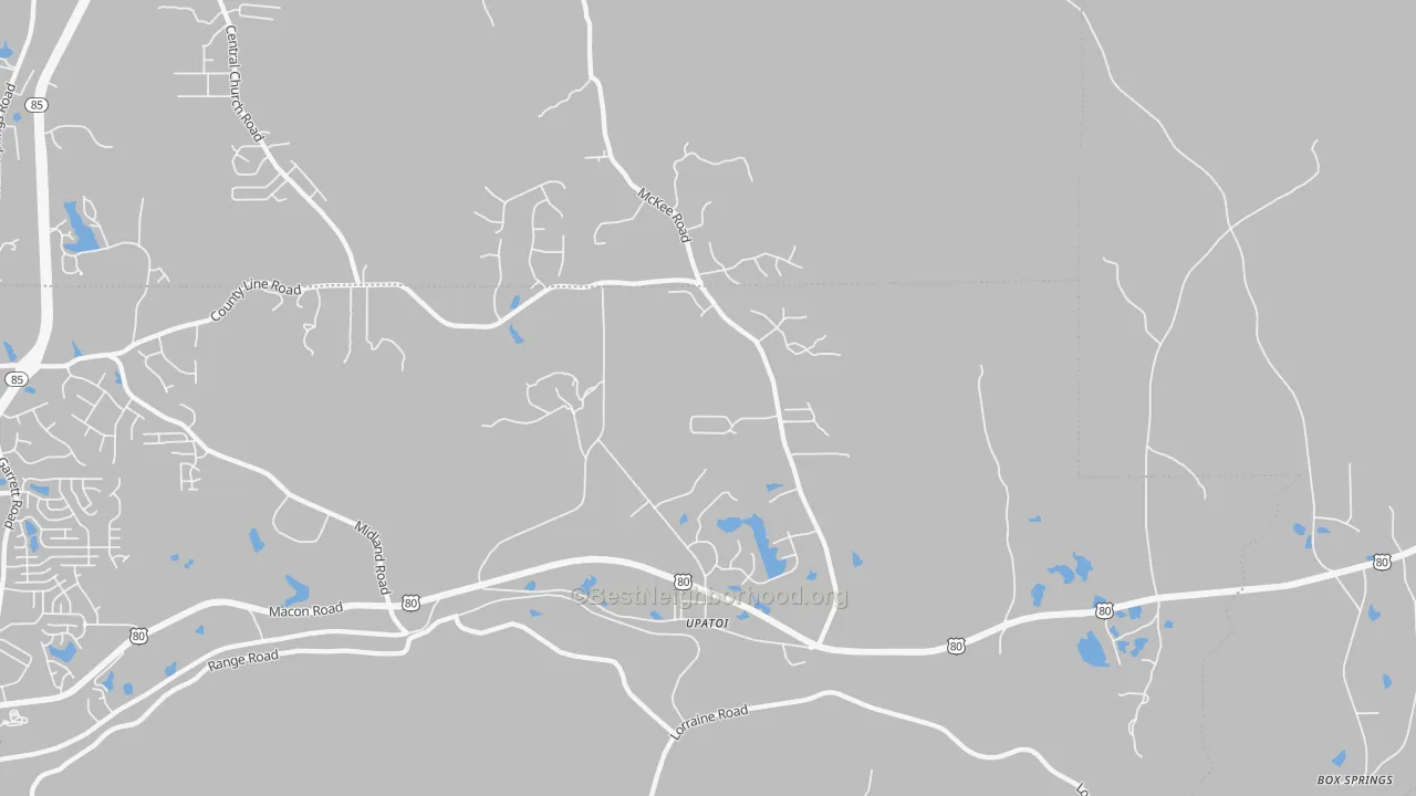 Transit Grade map of Upatoi, GA