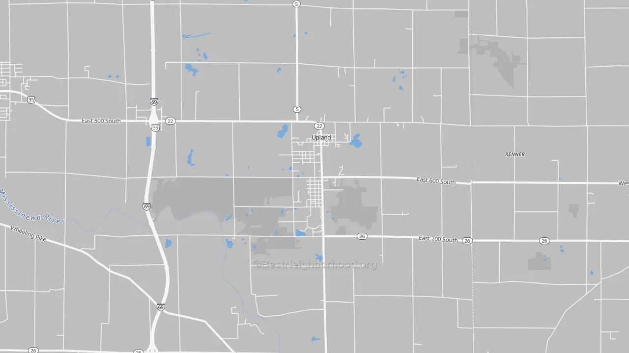 Transit Grade map of Upland, IN
