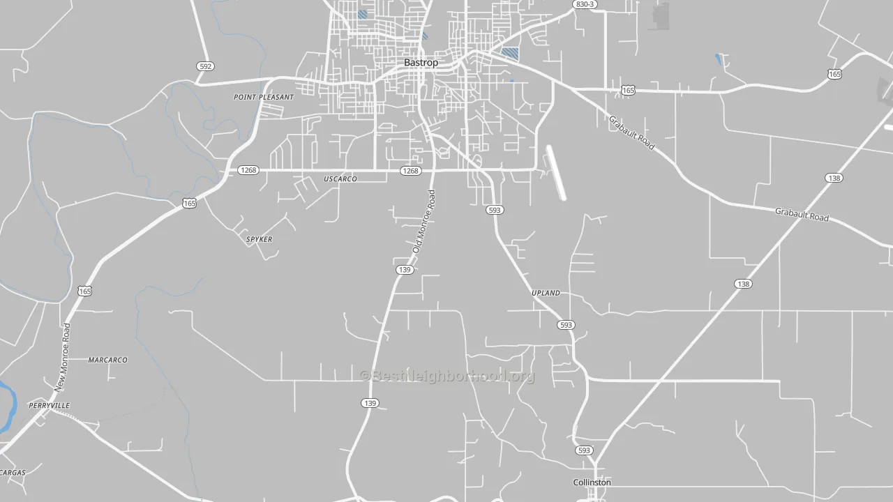 Transit Grade map of Upland, LA