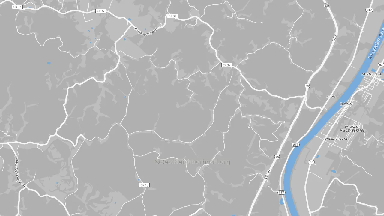 Transit Grade map of Upland, WV