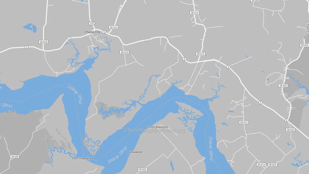 Transit Grade map of Upper Brandon, VA