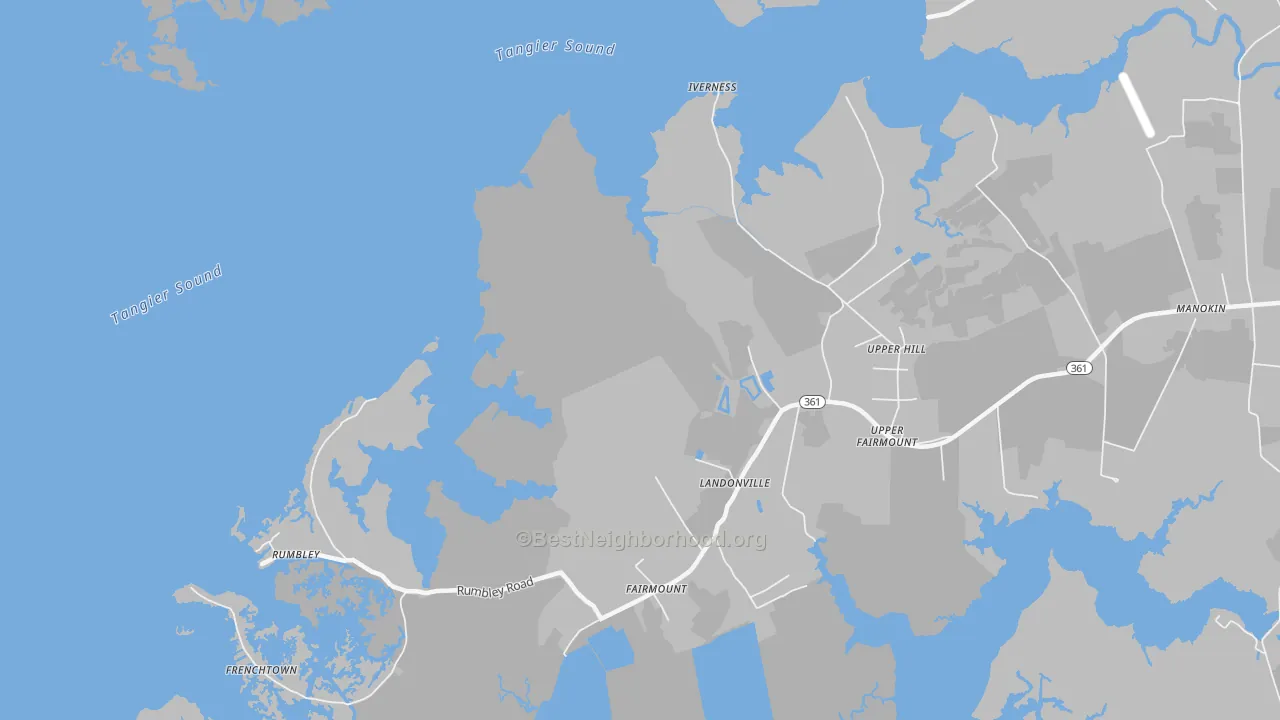 Transit Grade map of Upper Fairmount, MD