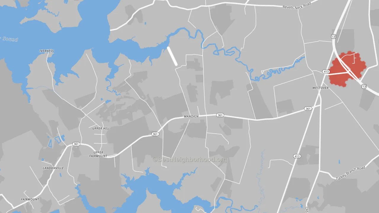 Transit Grade map of Upper Hill, MD