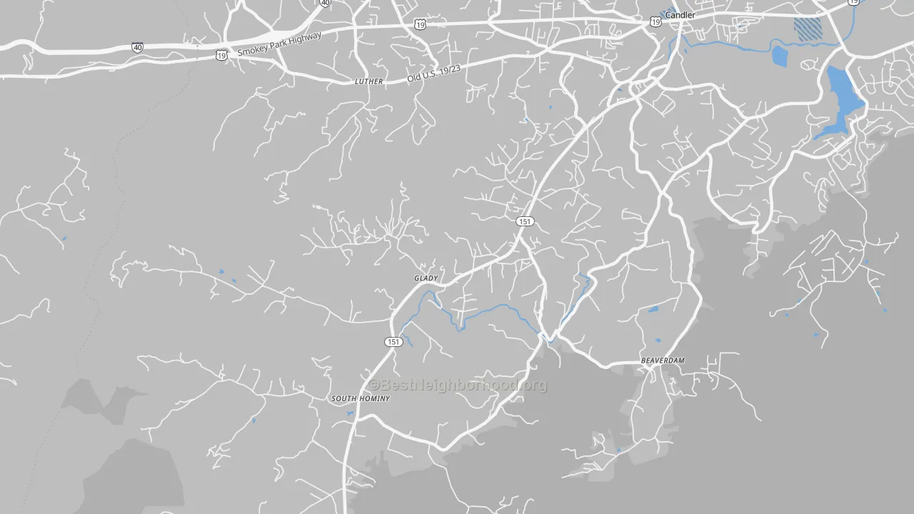 Transit Grade map of Upper Hominy, NC