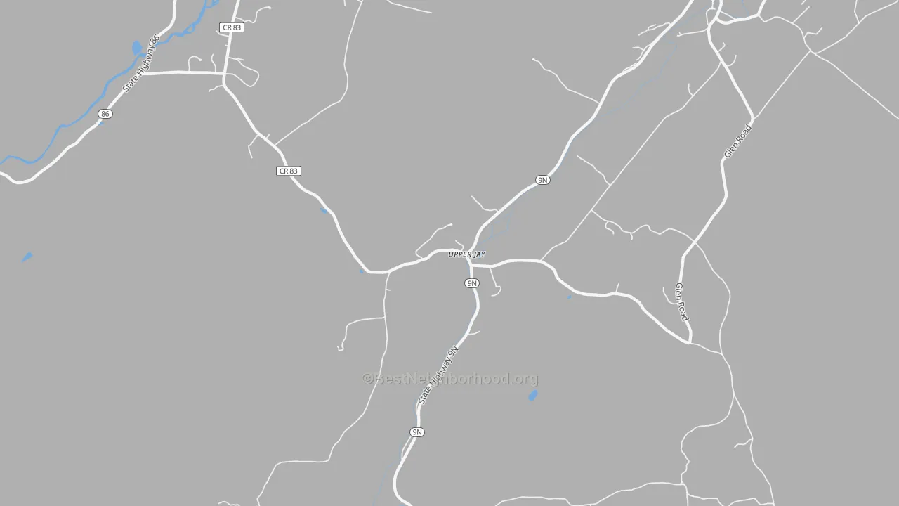 Transit Grade map of Upper Jay, NY