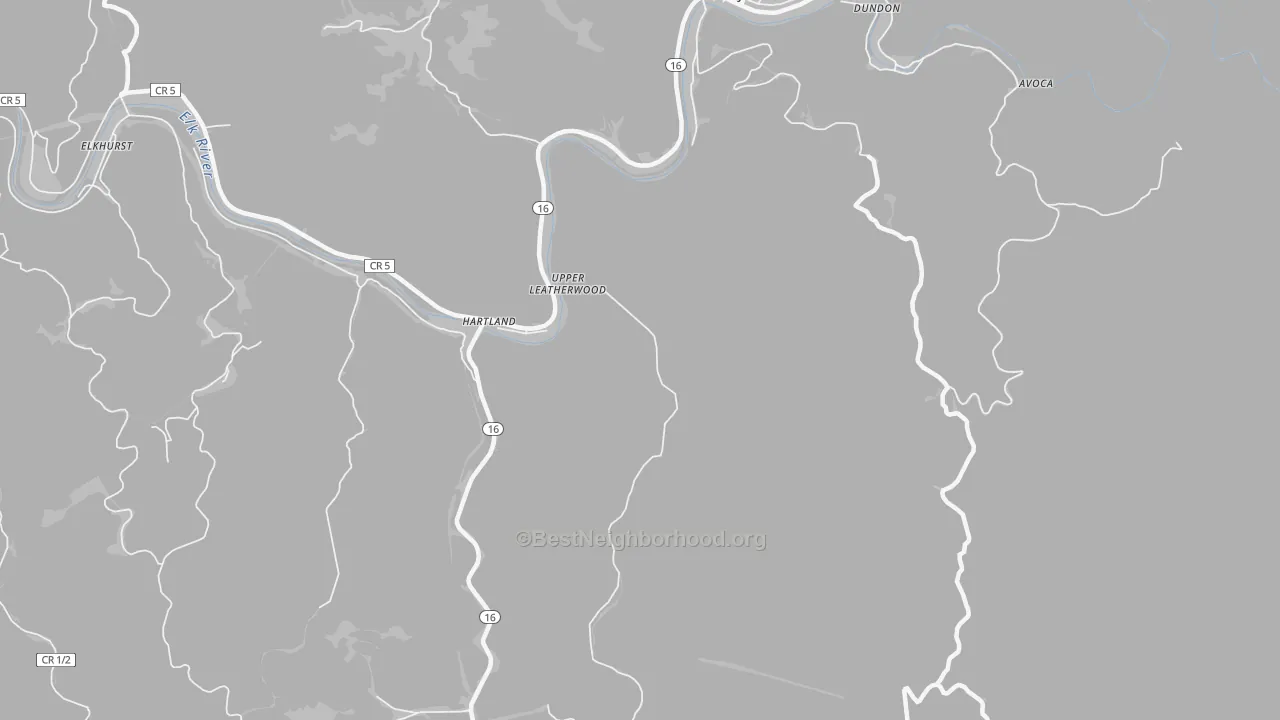 Transit Grade map of Upper Leatherwood, WV