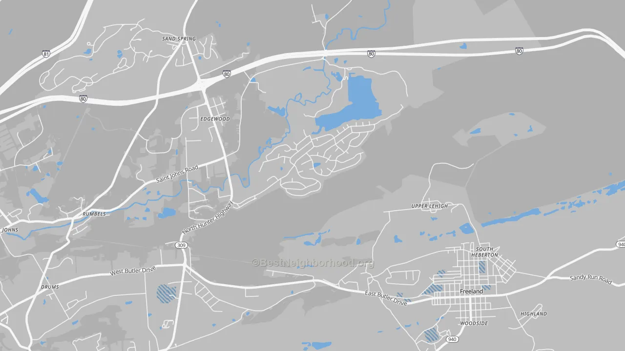 Transit Grade map of Upper Lehigh, PA