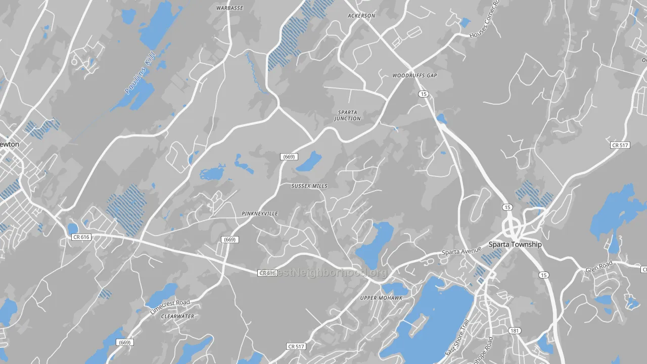 Transit Grade map of Upper Mohawk, NJ