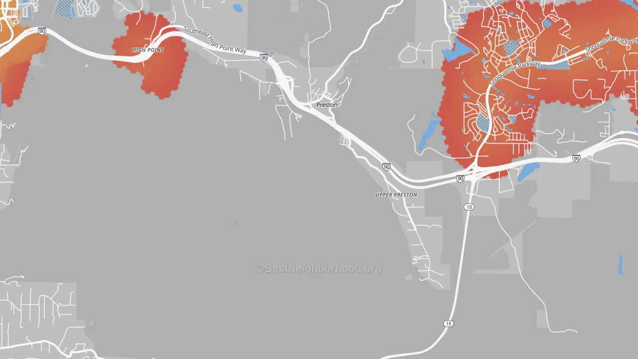 Transit Grade map of Upper Preston, WA