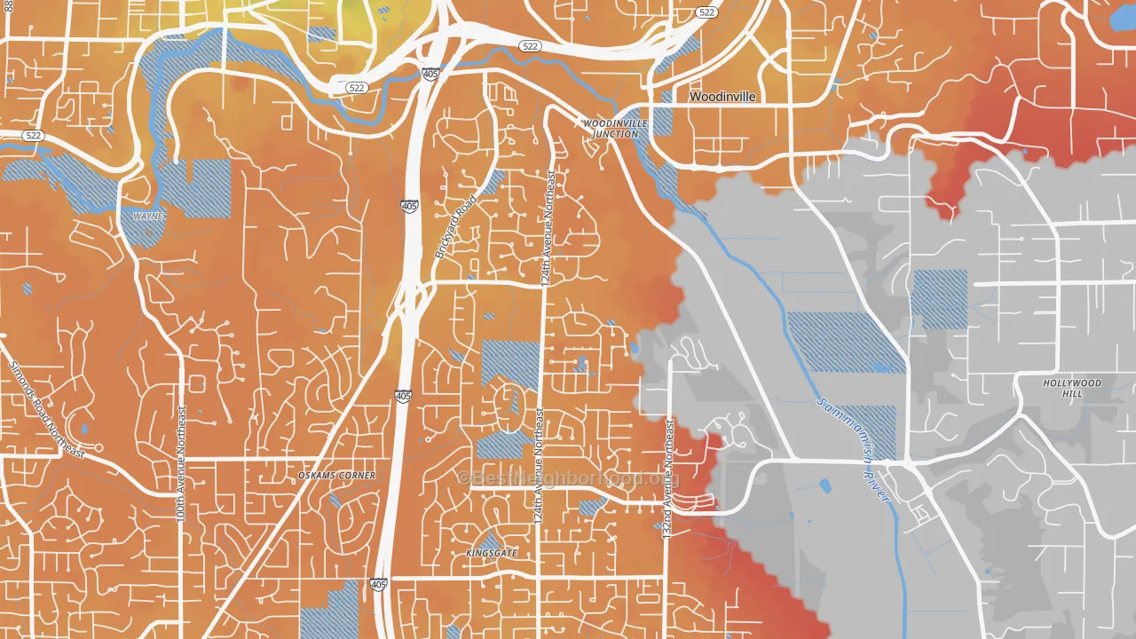Transit Grade map of Upper West Ridge, Woodinville, WA