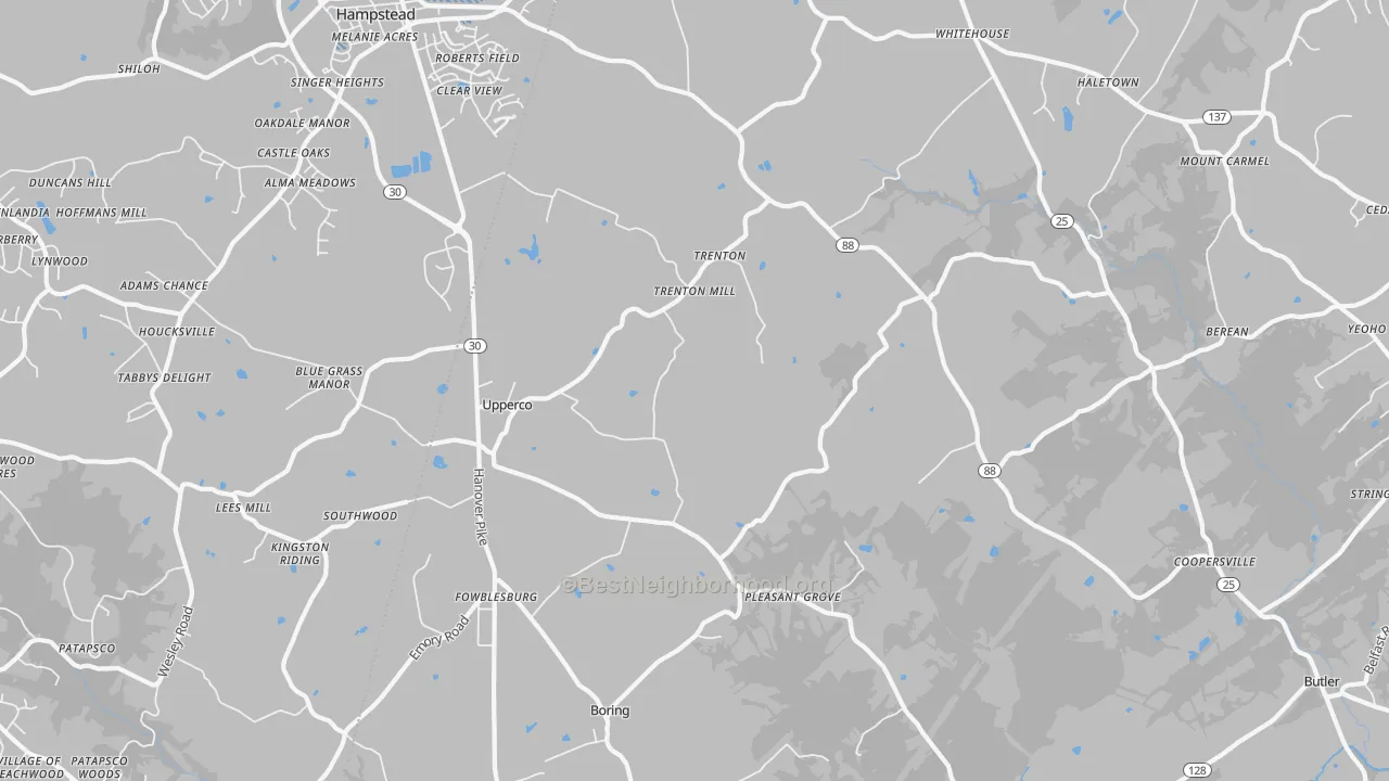 Transit Grade map of Upperco, MD