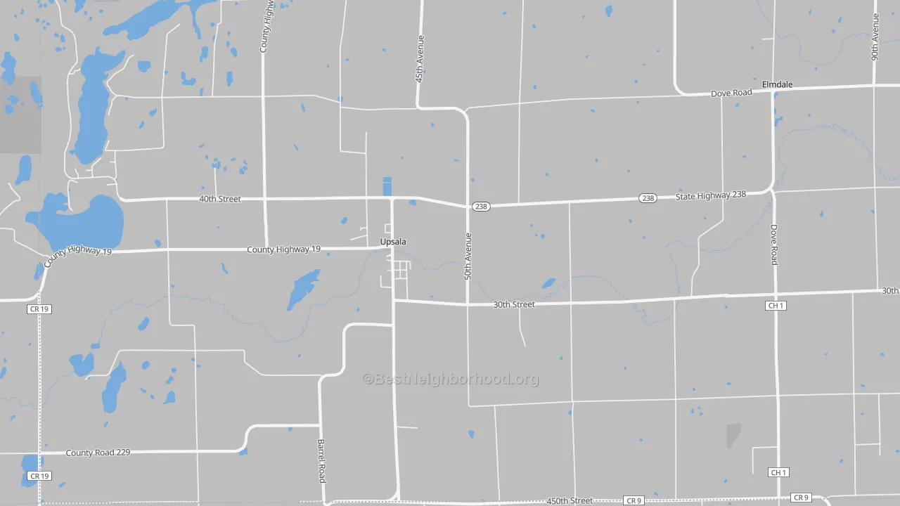 Transit Grade map of Upsala, MN
