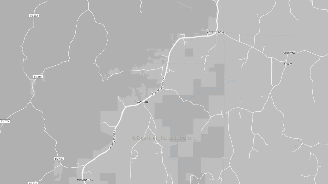 Transit Grade map of Upshaw, AL
