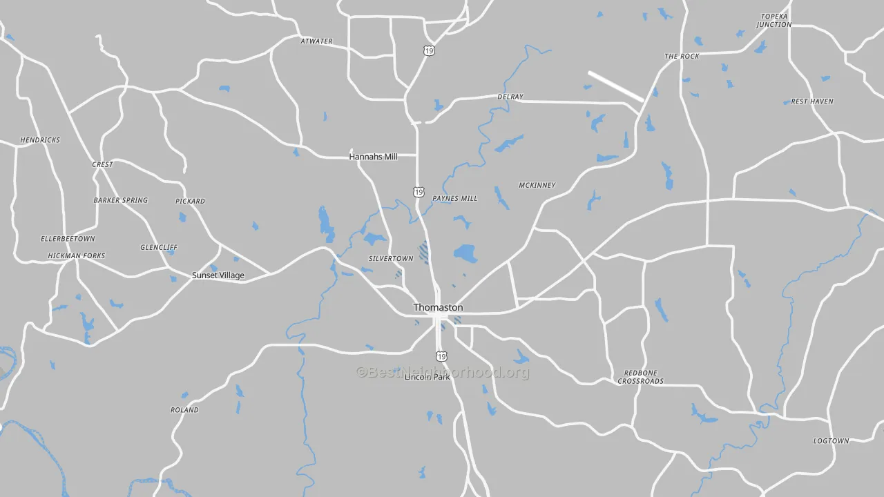 Transit Grade map of Upson County, GA
